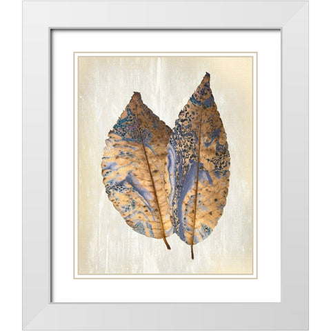 Marbled Gold 2 White Modern Wood Framed Art Print with Double Matting by Allen, Kimberly