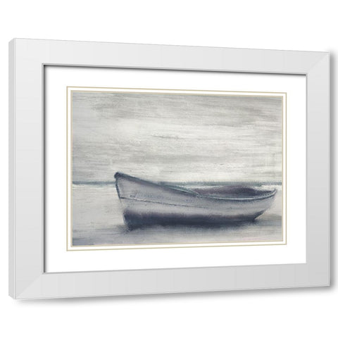Grey Skies White Modern Wood Framed Art Print with Double Matting by Kimberly, Allen