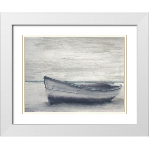 Grey Skies White Modern Wood Framed Art Print with Double Matting by Kimberly, Allen