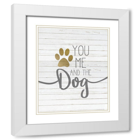 You and Me White Modern Wood Framed Art Print with Double Matting by Kimberly, Allen