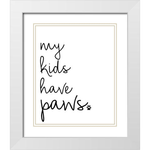 My Kids V2 White Modern Wood Framed Art Print with Double Matting by Allen, Kimberly