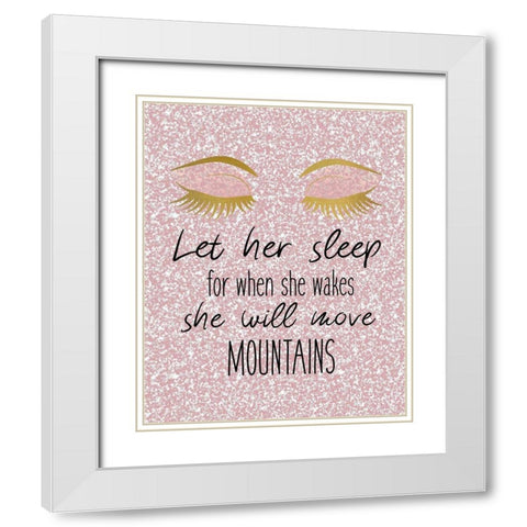 Sleep White Modern Wood Framed Art Print with Double Matting by Kimberly, Allen