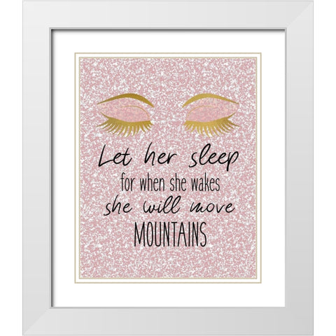 Sleep White Modern Wood Framed Art Print with Double Matting by Kimberly, Allen