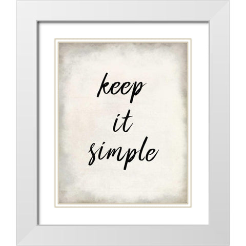 Keep it Simple White Modern Wood Framed Art Print with Double Matting by Allen, Kimberly