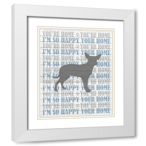 Youre Home v2 White Modern Wood Framed Art Print with Double Matting by Kimberly, Allen