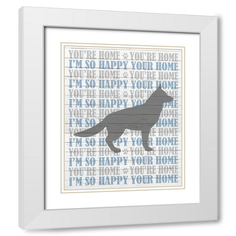 Youre Home v5 White Modern Wood Framed Art Print with Double Matting by Kimberly, Allen