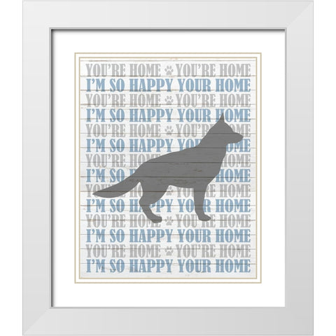 Youre Home v5 White Modern Wood Framed Art Print with Double Matting by Kimberly, Allen