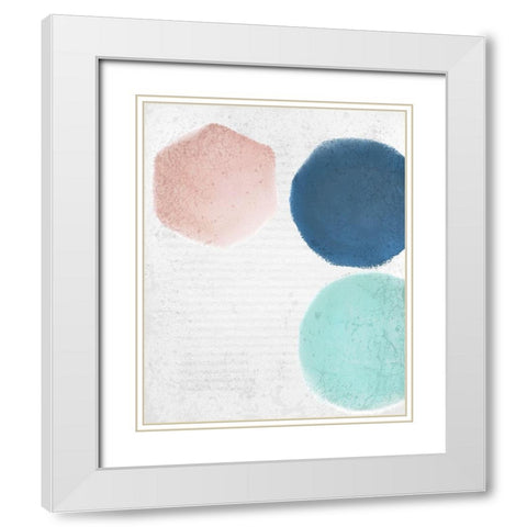 Tri Color 1 White Modern Wood Framed Art Print with Double Matting by Kimberly, Allen