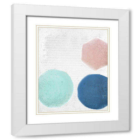 Tri Color 2 White Modern Wood Framed Art Print with Double Matting by Kimberly, Allen