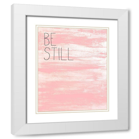 Be Still 1 White Modern Wood Framed Art Print with Double Matting by Kimberly, Allen