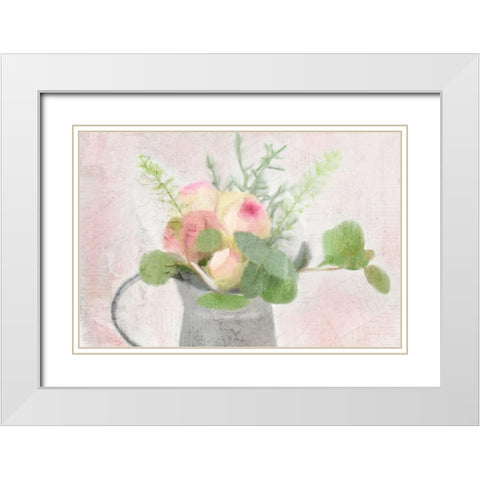 Summer Roses White Modern Wood Framed Art Print with Double Matting by Kimberly, Allen