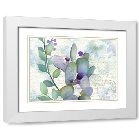 Watercolor Floral 3 White Modern Wood Framed Art Print with Double Matting by Kimberly, Allen