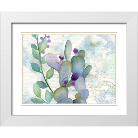 Watercolor Floral 3 White Modern Wood Framed Art Print with Double Matting by Kimberly, Allen