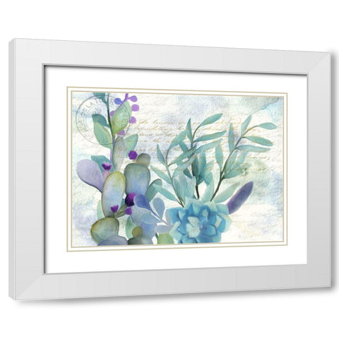 Watercolor Floral 4 White Modern Wood Framed Art Print with Double Matting by Kimberly, Allen
