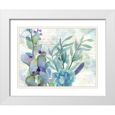 Watercolor Floral 4 White Modern Wood Framed Art Print with Double Matting by Kimberly, Allen