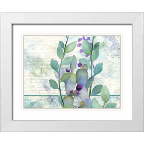 Watercolor Floral 7 White Modern Wood Framed Art Print with Double Matting by Kimberly, Allen