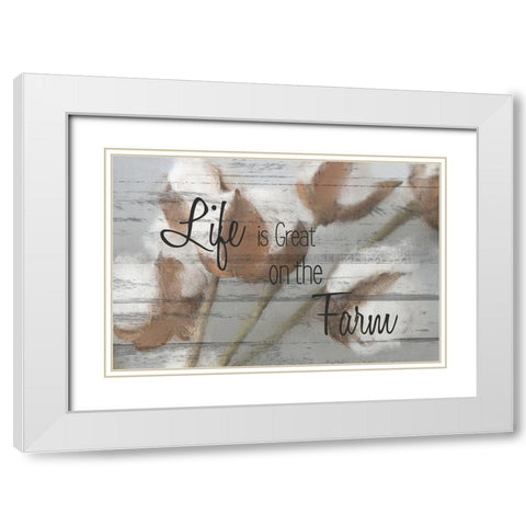 On the Farm A White Modern Wood Framed Art Print with Double Matting by Kimberly, Allen