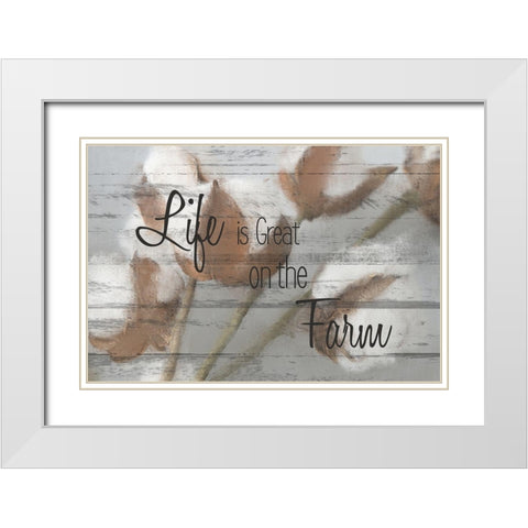 On the Farm A White Modern Wood Framed Art Print with Double Matting by Kimberly, Allen