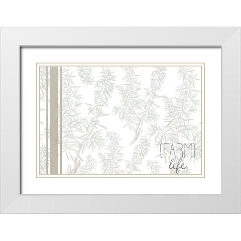 Farm Life B White Modern Wood Framed Art Print with Double Matting by Kimberly, Allen