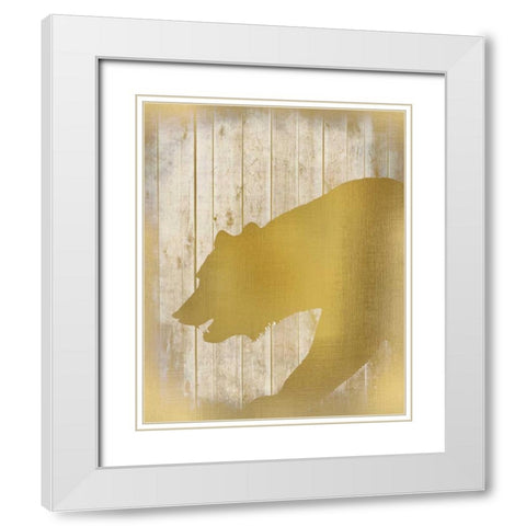 Golden Wildlife 1 White Modern Wood Framed Art Print with Double Matting by Allen, Kimberly