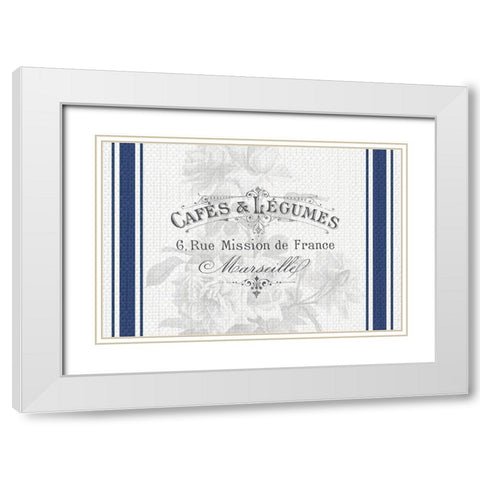 Cafes White Modern Wood Framed Art Print with Double Matting by Kimberly, Allen