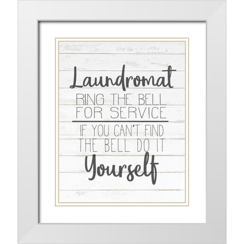In the Laundry 6 White Modern Wood Framed Art Print with Double Matting by Kimberly, Allen