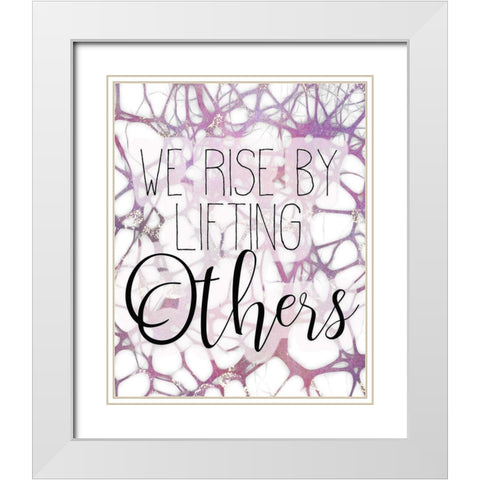 Be Kind 2 White Modern Wood Framed Art Print with Double Matting by Kimberly, Allen