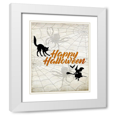 Happy Holidays 1 White Modern Wood Framed Art Print with Double Matting by Kimberly, Allen