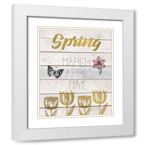 The Seasons 2 White Modern Wood Framed Art Print with Double Matting by Kimberly, Allen