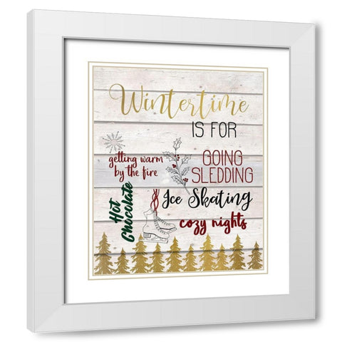 Seasons A White Modern Wood Framed Art Print with Double Matting by Kimberly, Allen