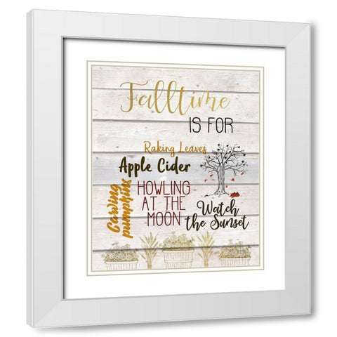 Seasons D White Modern Wood Framed Art Print with Double Matting by Kimberly, Allen
