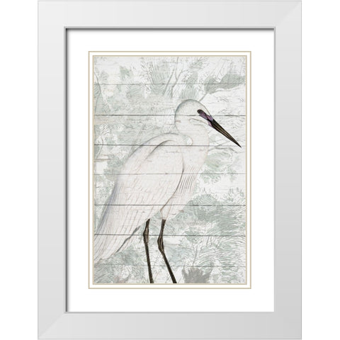 On the Shore 1 White Modern Wood Framed Art Print with Double Matting by Kimberly, Allen