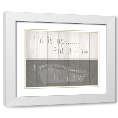 If It Is 1 White Modern Wood Framed Art Print with Double Matting by Kimberly, Allen