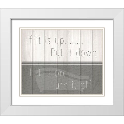 If It Is 1 White Modern Wood Framed Art Print with Double Matting by Kimberly, Allen