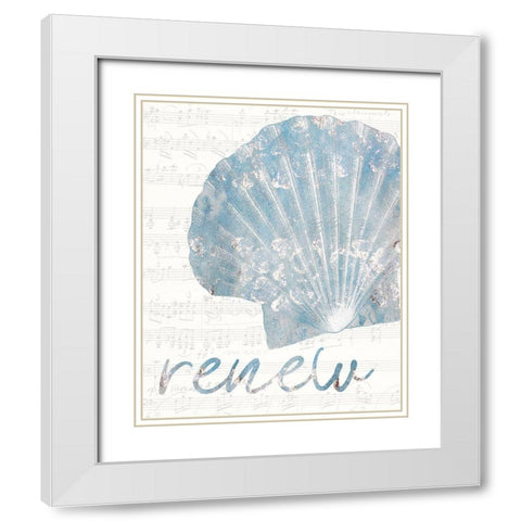 Beach Days 1 White Modern Wood Framed Art Print with Double Matting by Kimberly, Allen