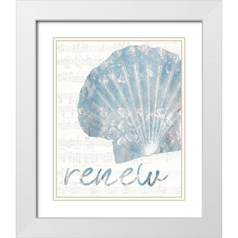 Beach Days 1 White Modern Wood Framed Art Print with Double Matting by Kimberly, Allen