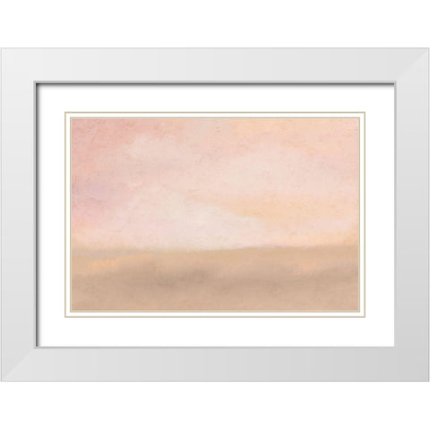 Pinkest Dusk White Modern Wood Framed Art Print with Double Matting by Kimberly, Allen