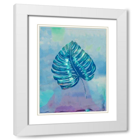 Palm Leaves 1 White Modern Wood Framed Art Print with Double Matting by Allen, Kimberly