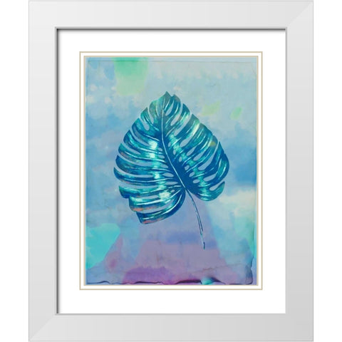 Palm Leaves 1 White Modern Wood Framed Art Print with Double Matting by Allen, Kimberly