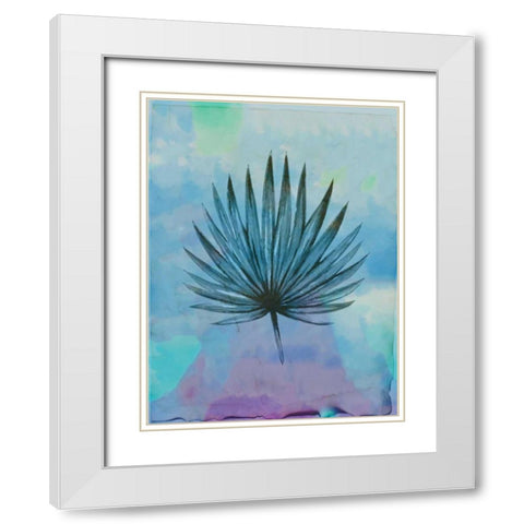 Palm Leaves 2 White Modern Wood Framed Art Print with Double Matting by Allen, Kimberly