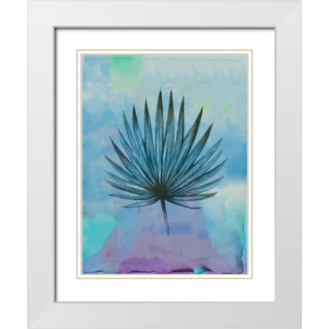 Palm Leaves 2 White Modern Wood Framed Art Print with Double Matting by Allen, Kimberly