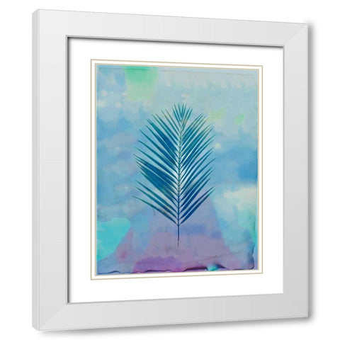 Palm Leaves 4 White Modern Wood Framed Art Print with Double Matting by Allen, Kimberly