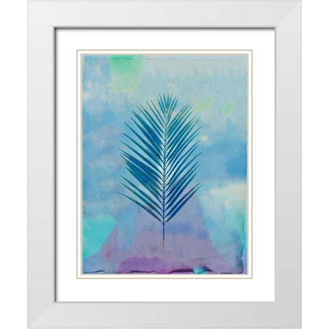 Palm Leaves 4 White Modern Wood Framed Art Print with Double Matting by Allen, Kimberly