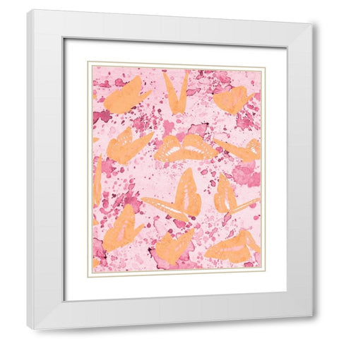 Butterflies in Motion 3 White Modern Wood Framed Art Print with Double Matting by Kimberly, Allen