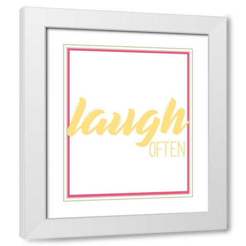 Live Well 2 White Modern Wood Framed Art Print with Double Matting by Kimberly, Allen