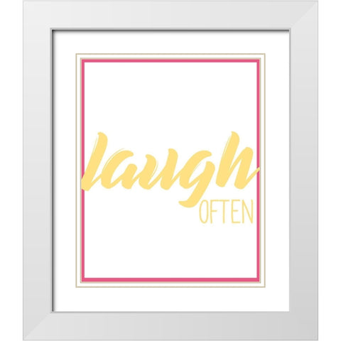 Live Well 2 White Modern Wood Framed Art Print with Double Matting by Kimberly, Allen