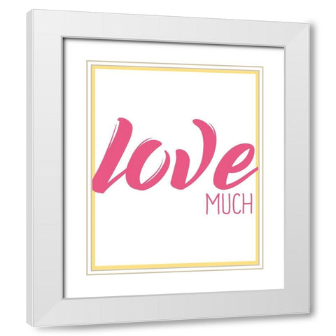 Live Well 3 White Modern Wood Framed Art Print with Double Matting by Kimberly, Allen