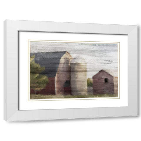 American Farm White Modern Wood Framed Art Print with Double Matting by Kimberly, Allen