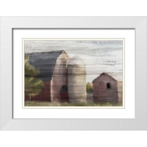 American Farm White Modern Wood Framed Art Print with Double Matting by Kimberly, Allen