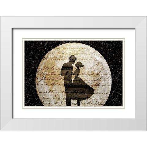 Dancing in the Moonlight White Modern Wood Framed Art Print with Double Matting by Kimberly, Allen